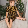 thumbnail image 4 of Fotbe Golden Leopard Glitter Pijama Estampada de 2 Piezas para Niños – Ropa de Dormir de Manga Corta Cómoda para Niños y Niñas, Camiseta y Shorts de Algodón-4X-Large, 4 of 6
