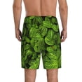 thumbnail image 5 of Salouo Tiny Green Fern Leaves Pattern Men's Sleep Pajama Shorts,Pajama Bottoms Elastic Waistband Sleep Pajama Short PJ Shorts for Men -Large, 5 of 6