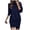 Dark Blue, variant on Women's Casual Dresses Casual Sweatshirt Dress Long Sleeve High Neck with Wrap Hem Loose Fit for Fall Winter Winter Dresses for Women S