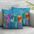 thumbnail image 3 of Orinice Birds Branch Blue Background Graphic Decorative Cushion Throw Pillow Cover 12x12in, 3 of 5