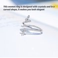 thumbnail image 2 of Minnieouse Anillo de cristal brillante para mujer, joyería para nudillos, decoración de mano curvada a la moda, joyería informal para fiesta de boda y Ropa, zapatos y accesorios Miscelánea talla 8 Minnieouse AP017313-03, 2 of 6