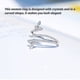 thumbnail image 5 of Anillo de cristal brillante para mujer, joyería para nudillos, decoración de mano curvada a la moda, joyería informal para fiesta de boda y Ropa, zapatos y accesorios Miscelánea Talla 7 Jumpingount AP017313-02, 5 of 6