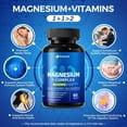 thumbnail image 4 of Magnesium 7-Complex 1000mg, High Absorption 7-in-1 Magnesium Supplement, Supports Muscle & Nerve Function, Bone & Heart Health, 60 Vegetarian Capsules, 4 of 9