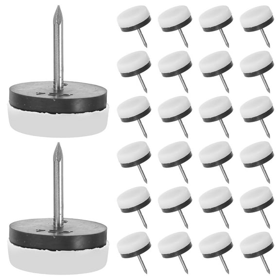 MRLESS 40pcs Anti-Slip Furniture Pads for Tables Chairs Cabinets Heavy Duty Rubber Floor Protectors Nail-On Glide Chair Leg Floor Protectors