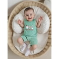 thumbnail image 6 of BemeyourBBs Baby Christmas Striped Overall Romper Santa Sleeveless Bodysuit, 6 of 9