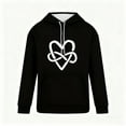 thumbnail image 5 of BEFOKA Long Sleeve Men Hoodie Shirts Crew Neck Sweatshirt For Mens Love Heart Printed Valentine'S Day For Men Drawtring Tops For Men Business Casual Graphic Lightweight Loos Fits Black, 5 of 5