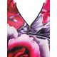 thumbnail image 4 of Camiseta con Detalle Escotado de Escalera de Talla Extra Rosegal Mangas largas de talla grande, 4 of 5