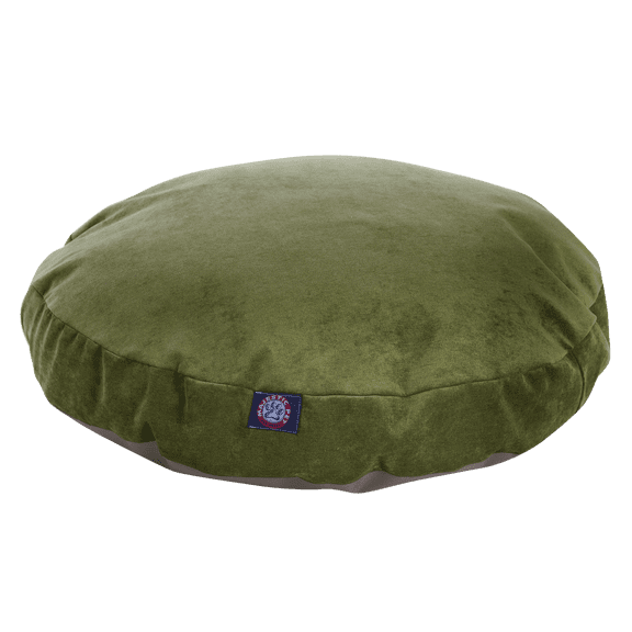 Majestic Pet Villa Round Dog Bed Velvet Removable Cover Fern Large 42" x 42" x 5"