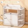 thumbnail image 2 of ICEEIF Baby Changing Table Dresser, Nursery Diaper Changing Station with Large Cabinet, 4 Open Shelves, Crystal Knobs, Changing Table Top (No Pad), 2 of 6