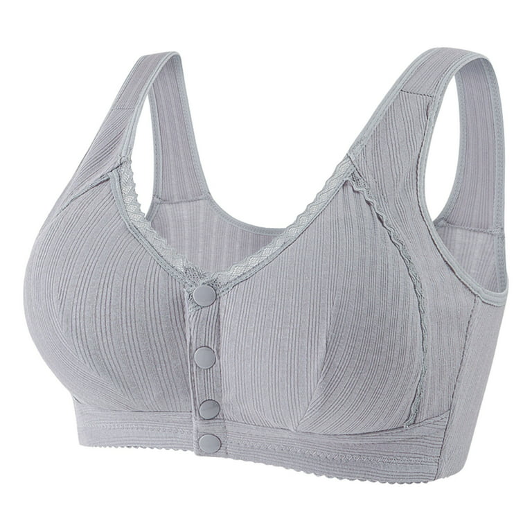 Daisy Bra Front Closure, Women's Daisy Bra, Front Snaps Button Bras No  Underwire Push Up High Support Sports Push Up Bra