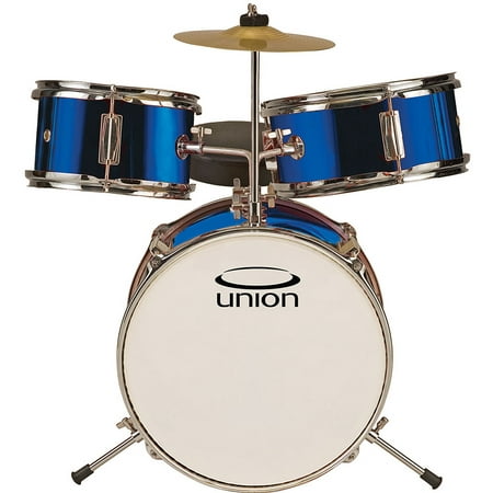 Union UT3 3-Piece Toy Drum Set w/ Cymbal & Throne - Metallic Dark