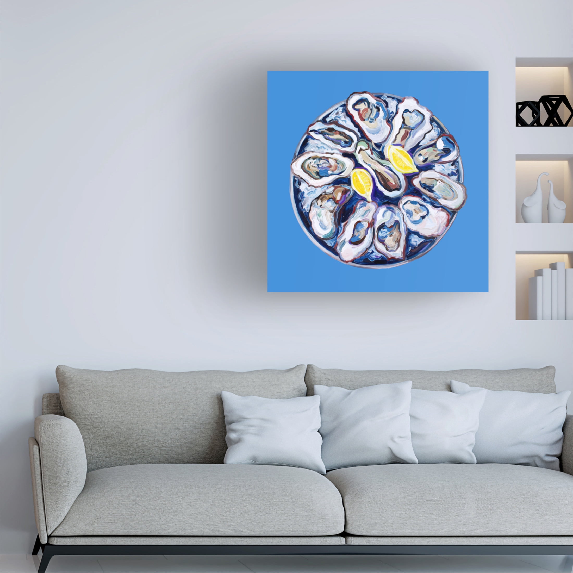 Trademark Fine Art Alice Straker Plate of Oysters Canvas Wall Art