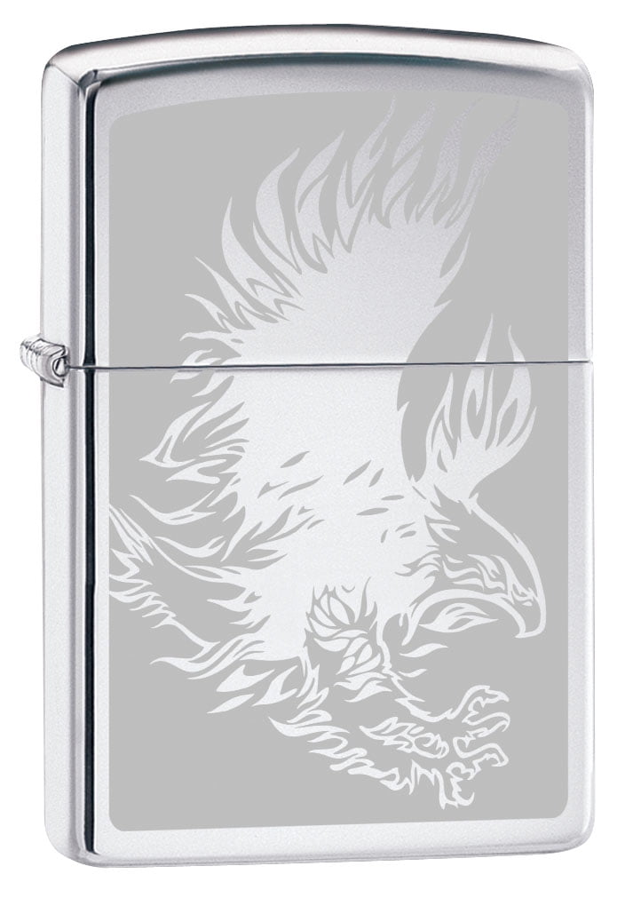 Zippo Lighter: Eagle with Talons, Engraved - High Polish Chrome 80235 ...