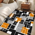 thumbnail image 4 of Area Rugs for Living Room 4x6 Ft, Burnt Orange Black Geometric Non Slip Area Rugs for Kitchen Bedroom Entryway, Modern Color Block Abstract Washable Carpet Runner Rug Floor Mats for Bedroom, 4 of 8