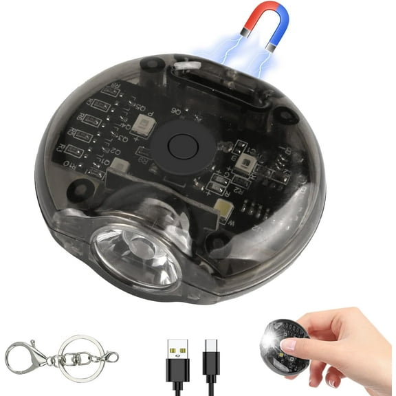 Siuyiu Water-Resistant Keychain Flashlight, Black, 1