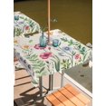 thumbnail image 2 of Outdoor Tablecloths with Umbrella Hole & Zipper, Spring Floral 60x60 Inch Square Tablecloths, Pink Blue Flowers Butterfly Farmhouse Waterproof Table Cloth, Patio/Pool/Picnic Table Covers, 2 of 8