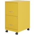 thumbnail image 1 of Space Solutions 18"D 2Drawer Mobile Metal Vertical File Cabinet Yellow/Goldfinch, 1 of 5