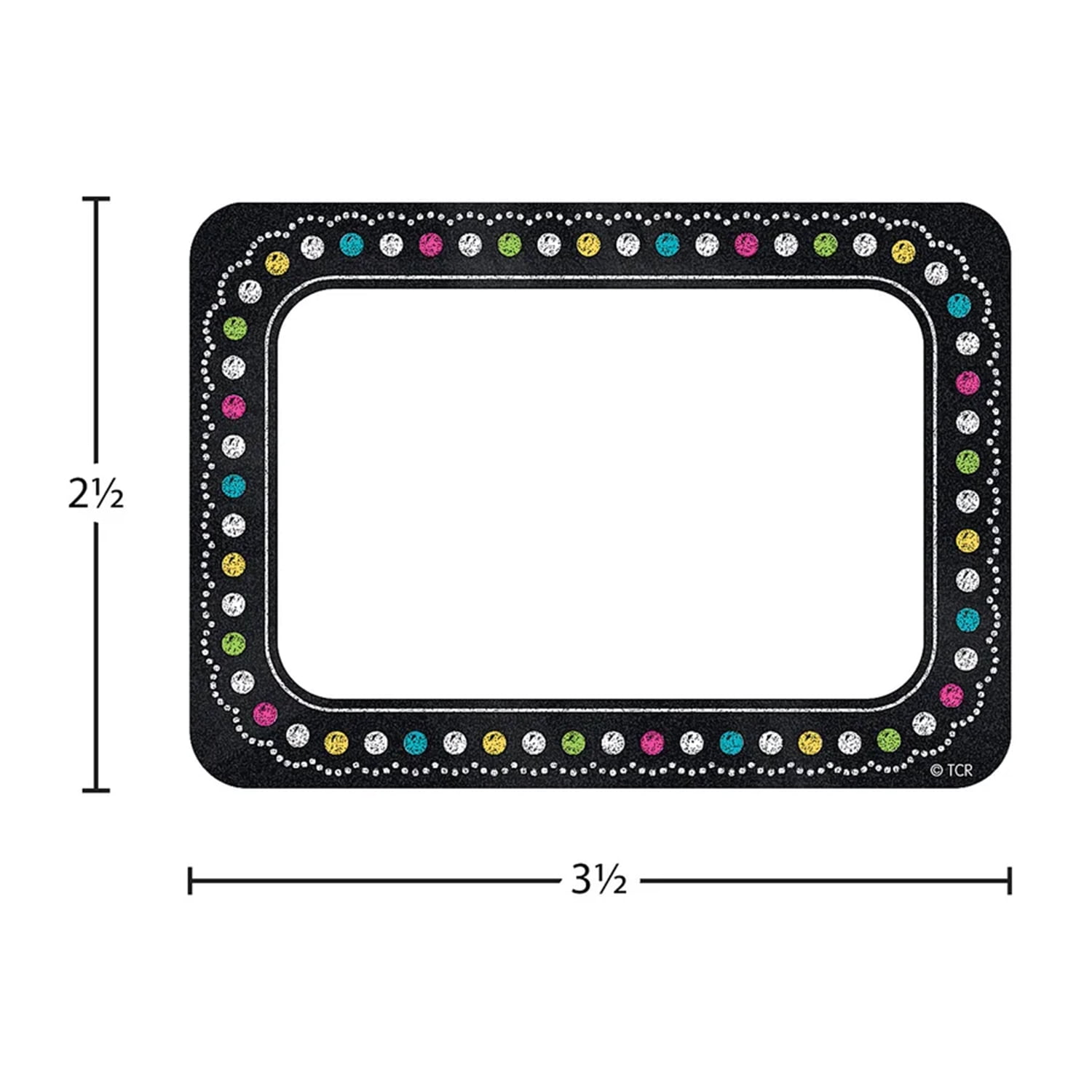 Teacher Created Resources Chalkboard Brights Name Tags/Labels, 36 Per Pack, 6 Packs