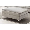 thumbnail image 2 of Legend Furniture Large Velvet Ottoman Violet, 2 of 3
