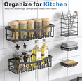 thumbnail image 5 of 5 Pack Stainless Steel Shower Caddy No Drill Adhesive Bathroom Organizer with Inside Shower, Kitchen & Home Decor Storage, 5 of 6