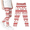 thumbnail image 2 of Utoimkio Girls Christmas Snowflake Elk Printed Stretch Leggings Soft Comfortable Ankle Length Pants Leggings for Kid Little Girls 3-8 Years, 2 of 4