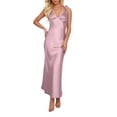 thumbnail image 2 of Spring and Summer V-neck Solid Color Slim Backless Suspender Dress,Fashionable Slim Fit V-neck Suspender Dress with Backless Design, Ideal for Spring and Summer Casual or Semi-Formal Occasions, 2 of 9