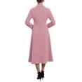 thumbnail image 3 of INSPIRE CHIC Women's Formal Blazer Dresses Lapel Collar V Neck Long Sleeve A-Line Work Dress M Dark Pink, 3 of 5