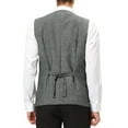 thumbnail image 3 of INSPIRE CHIC Men's Dress Vest Double Breasted Slim Fit Prom Sleeveless Waistcoat Gray M, 3 of 6
