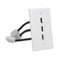 thumbnail image 1 of 3 Ports 4K Wall Plate ABS Multiport Wear Resistant Durable Closefitting Video Wall Panel, 1 of 5