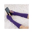 thumbnail image 4 of INSPIRE CHIC Unisex Classic Fashion Stretch Fingerless Arm Warmers Oversleeve Gloves Purple One Size, 4 of 6