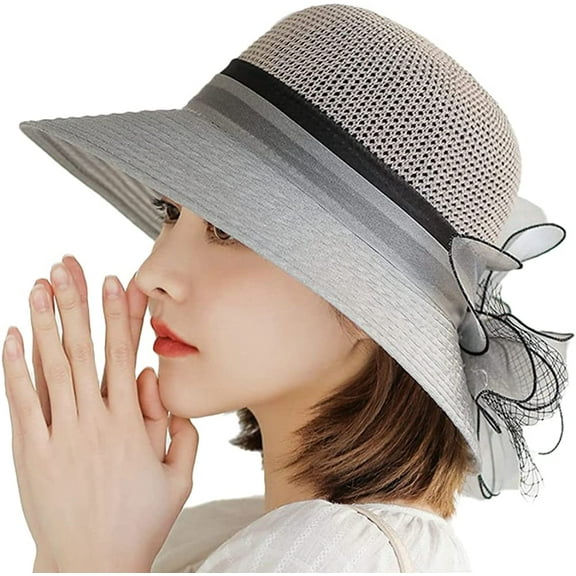 CoCopeaunts Women's Sunhat Fishermen Hat UV Protection Beach Flowers Packable Stylish Wide Brim Breathable Hat f Party Wedding Vacation