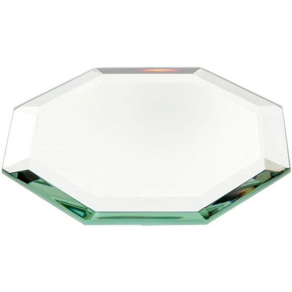 Plymor 4" Octagon, 5mm Thick Beveled Glass Mirror, Pack of 12