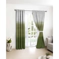 thumbnail image 3 of Sage Green Ombre Blackout Curtains for Bedroom/Living Room, Thermal Insulated Kitchen Curtains, Modern Abstract Art Texture Grommet Darkening Window Treatment Drapes 52"x72"x2, 3 of 8
