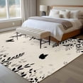 thumbnail image 4 of Spring Botanical Area Rugs 6'x9', Washable Small Throw Rugs for Kitchen Dining room, Black Eucalyptus Butterfly Rustic Indoor Outdoor Rug Non-Slip Low Pile Carpet Runner Reversible Floor Mats, 4 of 8