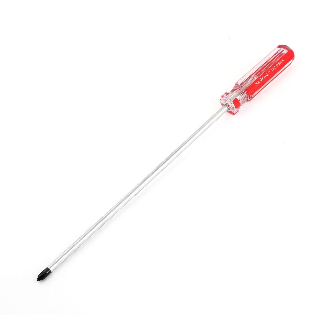 Red Clear Handgrip 200mm Long Shank 5mm Magnetic Tip Phillips Screwdriver Tool 