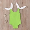 thumbnail image 4 of IROINNID Toddler Girls Sleeveless Solid Color Backless Cute Swimsuit, 4 of 8