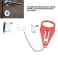 thumbnail image 3 of Cerradura de seguridad para puerta de viaje cerradura antirrobo roja para habitación de viaje para el hogar ANGGREK Otros, 3 of 8