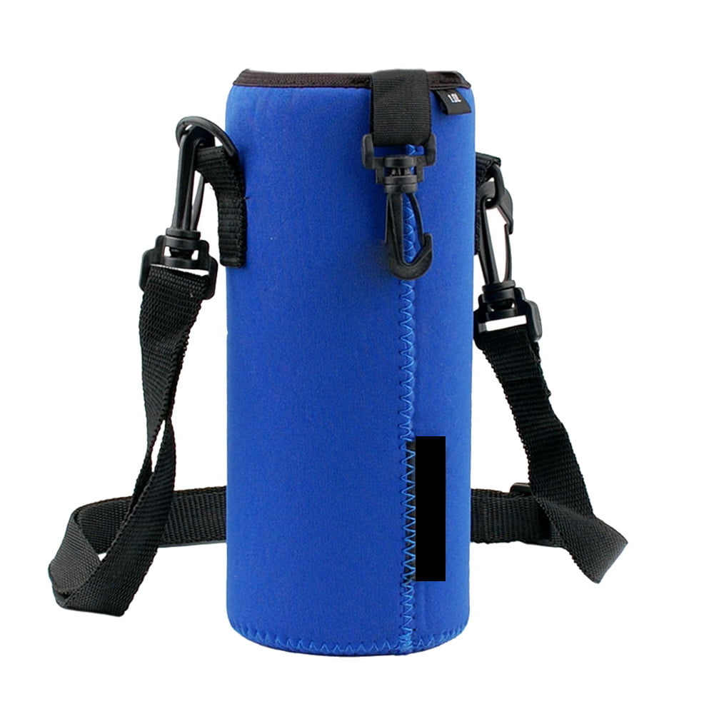 1000ml neoprene water bottle carrier insulated cover bag holder strap travel> Fn 