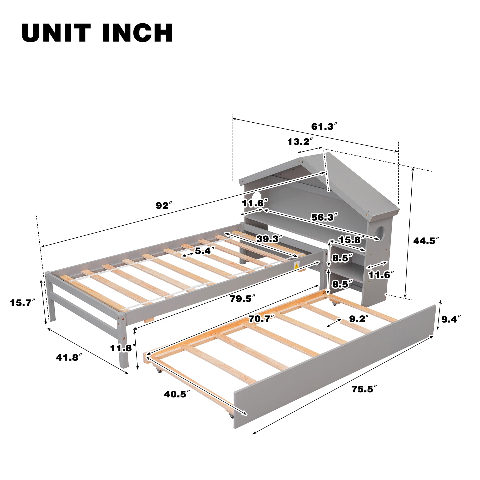 Size of clearance twin trundle bed