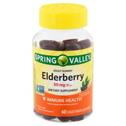 Spring Valley Elderberry Dietary Supplement, Adult Gummies, 60 ct
