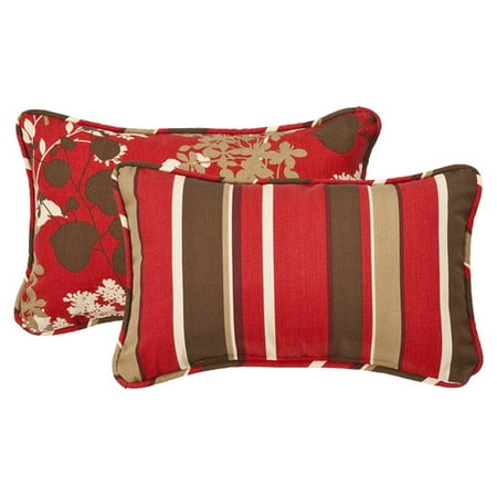 UPC 751379353425 product image for Pillow Perfect Outdoor Floral & Striped Lumbar Pillow (Set of 2) | upcitemdb.com