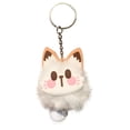 thumbnail image 2 of Plush Cat Keychain Faux Fur Pom Pom Cartoon Cat Bag Charm Keyring Accessory for Backpack Handbag Keys, 2 of 4