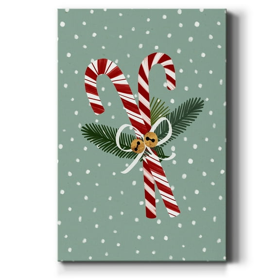 Peppermint Snowman Collection B- Gallery Wrapped Canvas