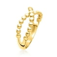 thumbnail image 3 of Pure Collection by Ross-Simons 18kt Gold Over Sterling Crisscross Bead Ring, Women's, Adult, 3 of 7