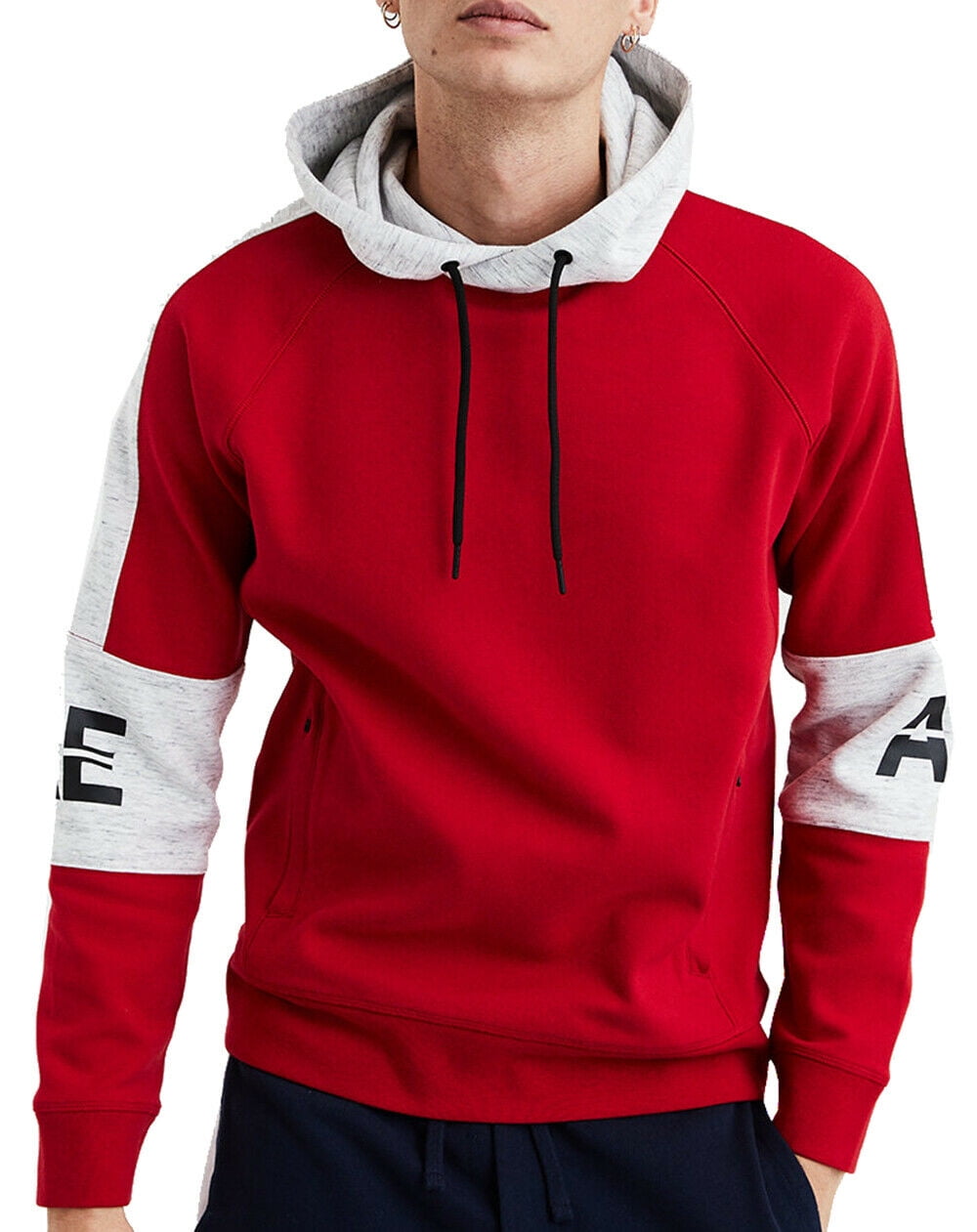 L American Eagle Men's Super Soft Hoodie Red Sweatshirt 