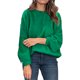 thumbnail image 1 of Suéter de moda para mujer, suéter de manga larga, informal, de punto acanalado, para invierno, suéter, camisa, top, 1 of 5