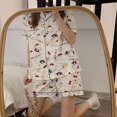 thumbnail image 3 of Sanrio-Pijama de Hello kitty para mujer, traje de manga corta con estilo Influencer, ropa bonita de dibujos animados para el hogar, se puede usar en el exterior, 3 of 4