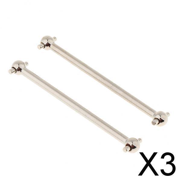3x 2 Unids Eje de Transmisión CVD 4.5 Mm de Metal Repuestos para Coches de Juguete HSP 94123 94122 3 piezas