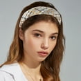 thumbnail image 3 of Unique Bargains 1 Pcs Tweed Padded Headband Fashion Hairband for Woman Non Slip Knitted White, 3 of 7