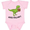 thumbnail image 3 of Inktastic Eggs-cellent Cute Easter T-Rex Dinosaur Boys or Girls Baby Bodysuit, 3 of 5